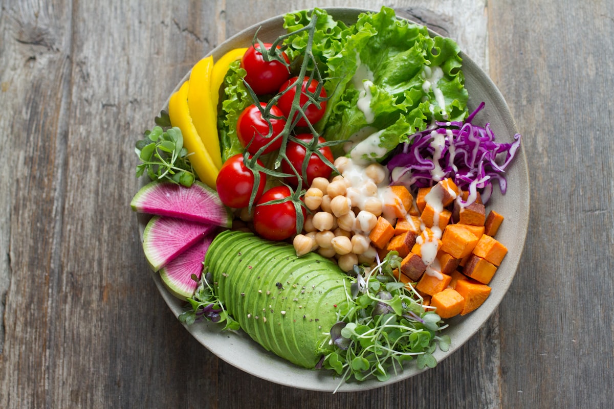 Fresh salad with herbs